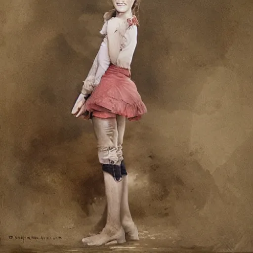 Image similar to emma watson, full body, by jean - baptiste monge