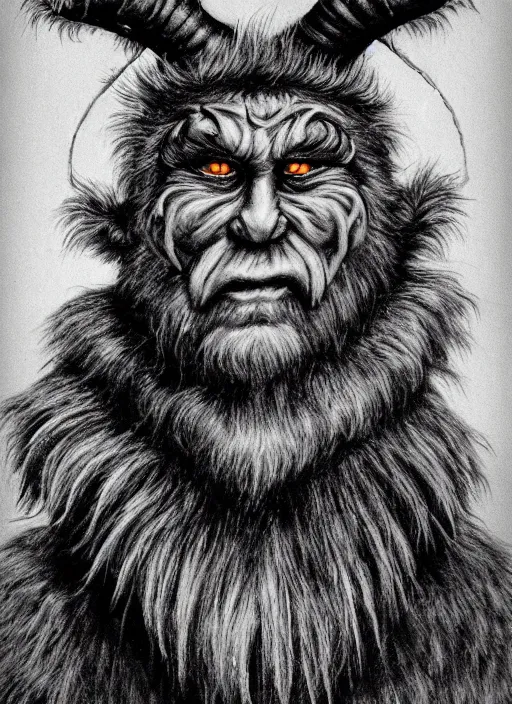 Prompt: krampus portrait