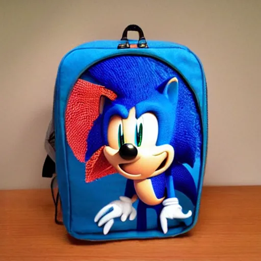 Image similar to a backpack embroidery obama sonic the hedgehog super Mario