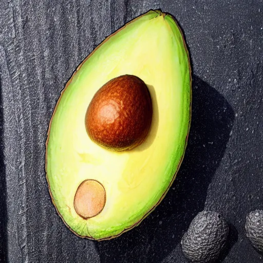 Prompt: product photograph of an Avocado acid grenade, subtle detail, space technology