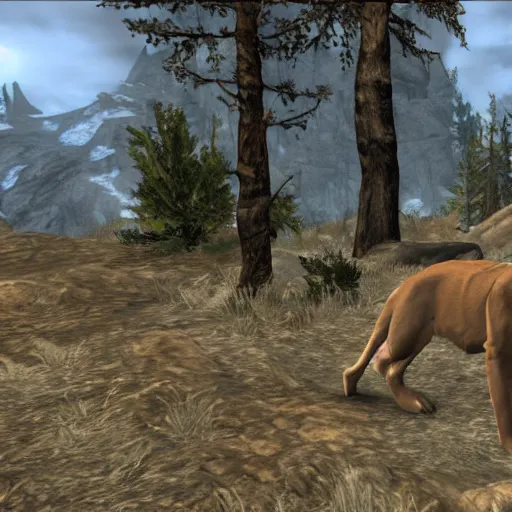 Image similar to mountain lion in skyrim mod