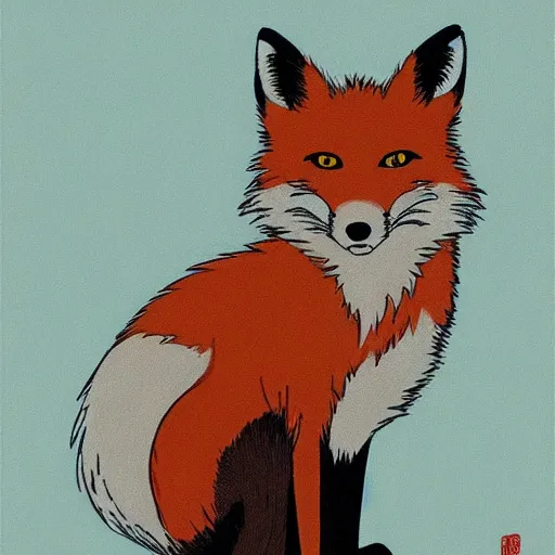 Image similar to fox by Hayao Miyazaki