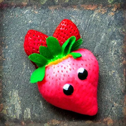 Image similar to adorable strawberry critter