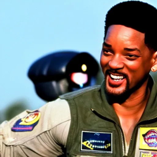 Image similar to will Smith in top gun