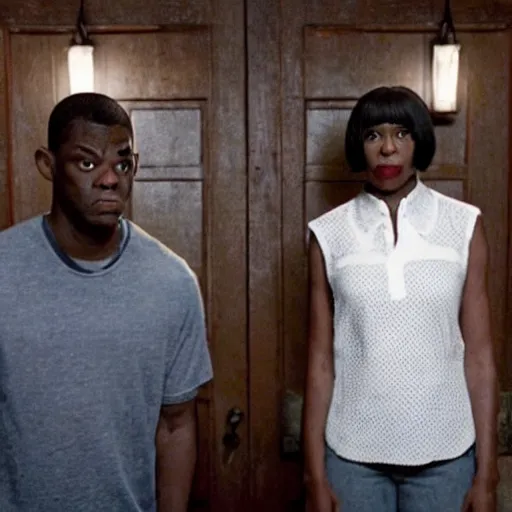 Image similar to screenshot from the movie Get Out (2017), jordan peele, cinematic,