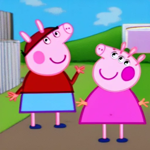 Prompt: peppa pig as an anime character