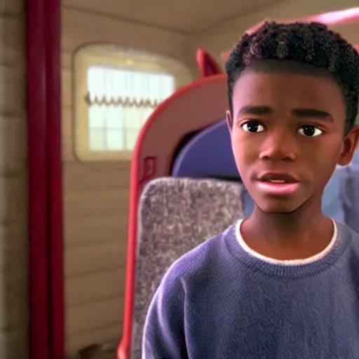 Prompt: frank ocean as a child in the movie The Polar Express (2004)