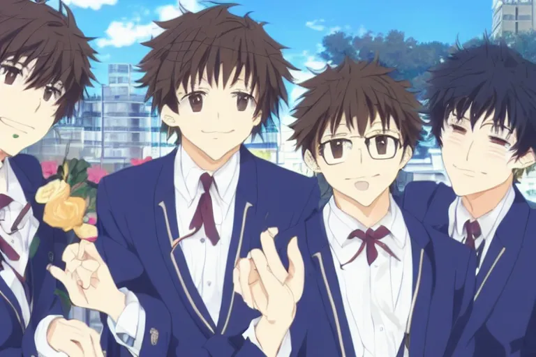 Image similar to Three Handsome Men, Kyoto Animation