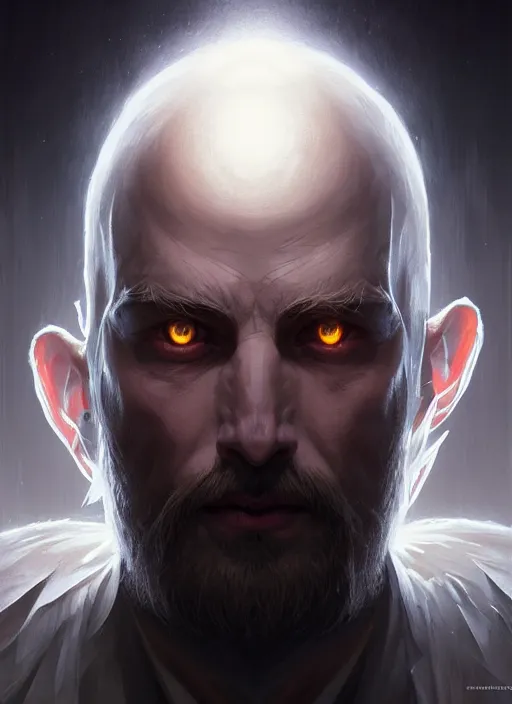 Image similar to symmetry!! portrait of a wizard, horror, fantasy lighting, magical, highly detailed, digital painting, artstation, concept art, smooth, sharp focus, illustration, art by artgerm and greg rutkowski