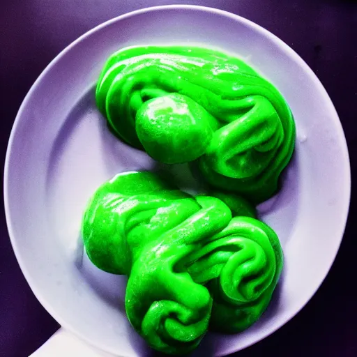 Image similar to high resolution photo of slime, michelin star, very tasty, food photography, instagram, trending
