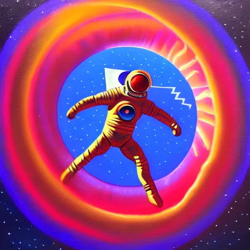 Image similar to spaceman superhero isometric scifi astral spirit space journey in oil painting, pulled into the spiral vortex, trending on artstation, award winning, emotional, highly detailed ethereal isometric surrealist art