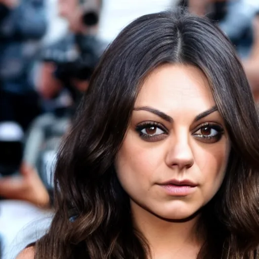 Prompt: mila kunis, xf iq 4, f / 1. 4, iso 2 0 0, 1 / 1 6 0 s, 8 k, raw, unedited, symmetrical balance, in - frame, sharpened