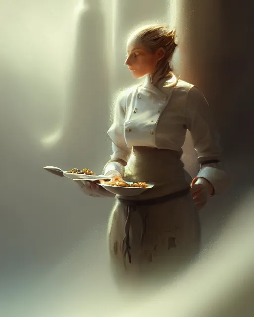 Prompt: chef, cinematic, stunning, elegant, highly detailed, digital painting, artstation, smooth, hard focus, illustration, art by jessica rossier and and brian froud