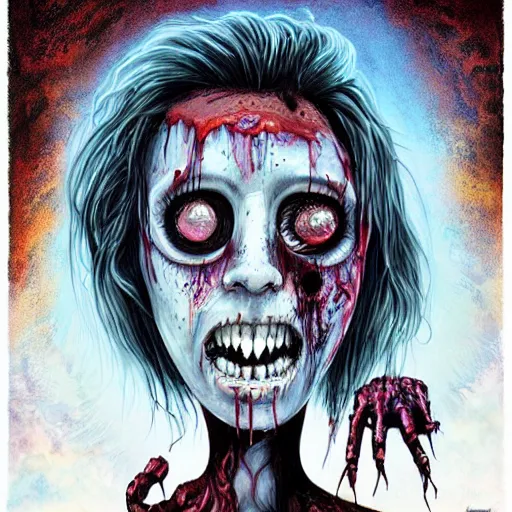 Prompt: Horror portrait by Alex Pardee and Seb McKinnon and Brando Chiesa, DMT, LSD, vivid color, cgsociety 4k