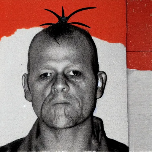 Image similar to inmate that has a chicken head