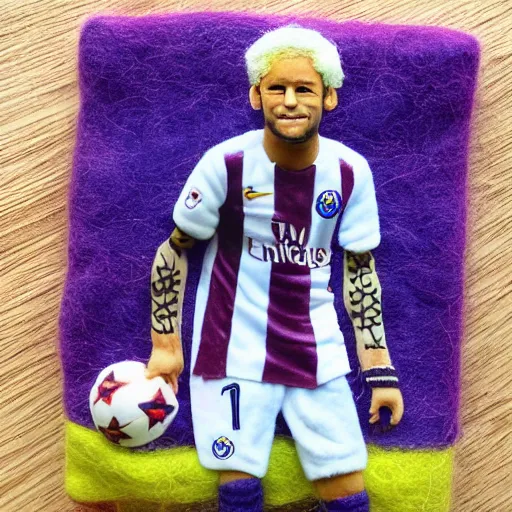 Image similar to neymar needle felted , needle felting art