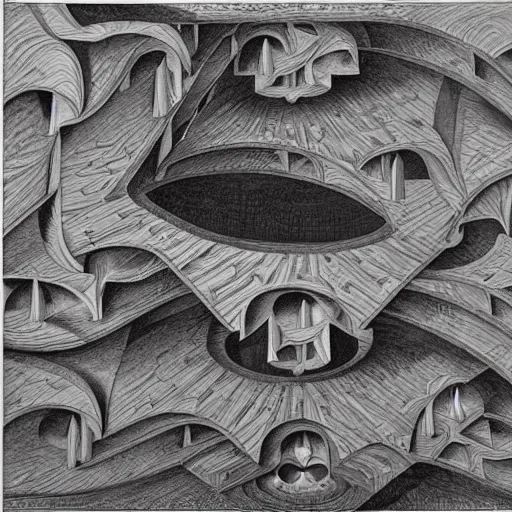 Image similar to subconscious psyche by escher