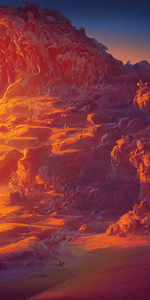 Image similar to the sands of time, a highly detailed cinematic oil painting by roger dean and alena aenami, dynamic lighting