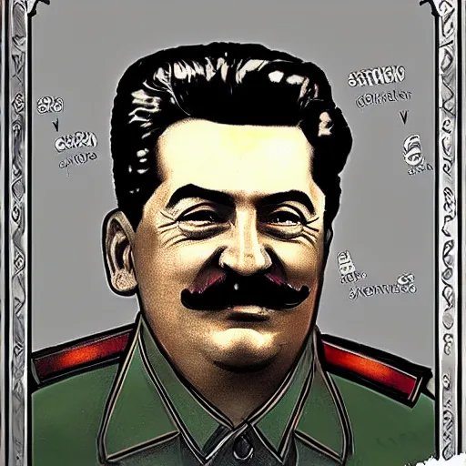 Image similar to stalin as a dark souls character