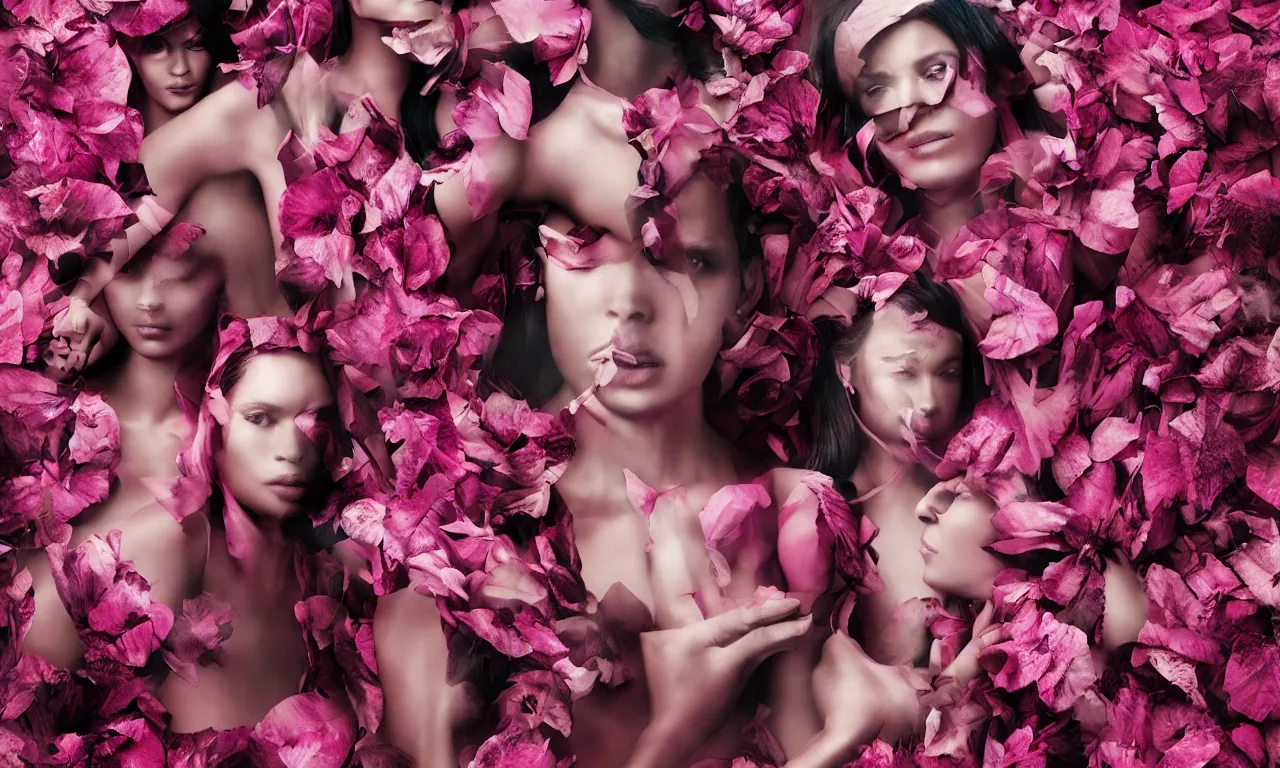 Image similar to portrait fragrance advertising campaign by richard mosse