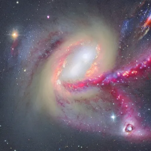 Image similar to two galaxies colliding