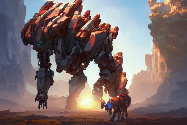 Prompt: burrower machine mecha animal beast robot of horizon forbidden west horizon zero dawn bioluminiscence, behance hd by jesper ejsing, by rhads, makoto shinkai and lois van baarle, ilya kuvshinov, rossdraws global illumination