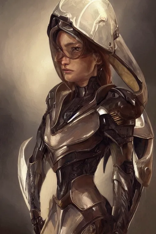 Image similar to a professional painting of a young Olivia Wilde, clothes in military armor, olive skin, long dark hair, beautiful bone structure, symmetrical facial features, intricate, elegant, digital painting, concept art, smooth, sharp focus, illustration, from StarCraft by Ruan Jia and Mandy Jurgens and Artgerm and William-Adolphe Bouguerea