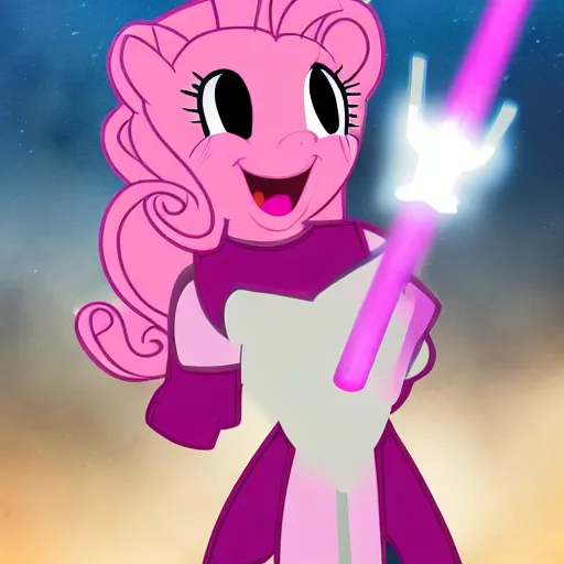 Image similar to Pinkie Pie as the Doomslayer