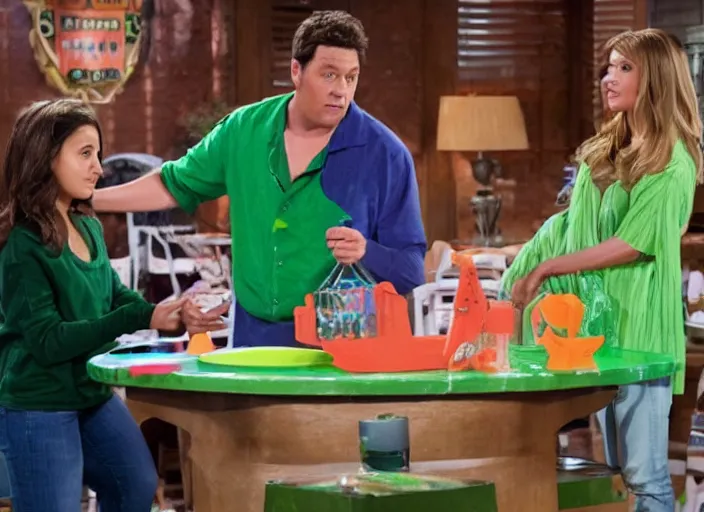 Prompt: the episode of SVU where everyone gets covered with nickelodeon slime hd