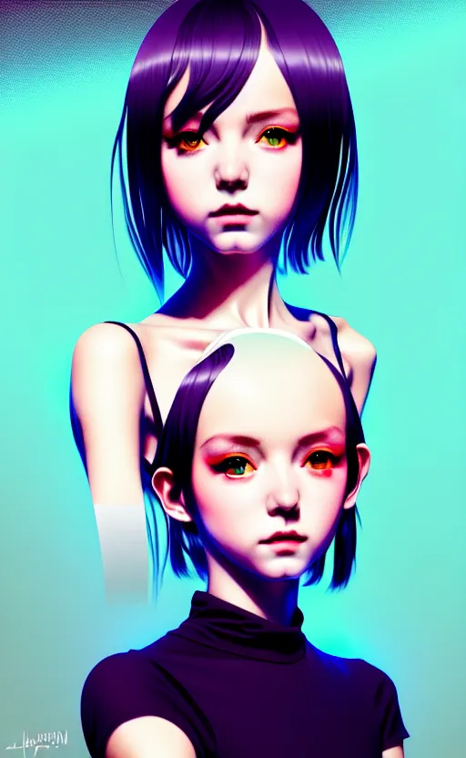 Image similar to a beautiful young british alternative music singer. optical illusion art by ilya kuvshinov lois van baarle ross tran range murata artgerm katsuhiro otomo norman rockwell. highly detailed intricately sharp focus mystically trending deviantart, pinterest, vogue italia, unreal engine 5, 4 k uhd image