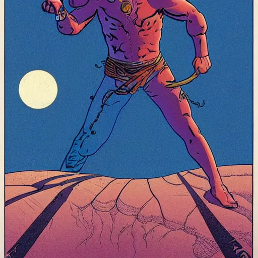 Image similar to mel gibson retro minimalist portrait moebius starwatcher comic by jean giraud, 8 k