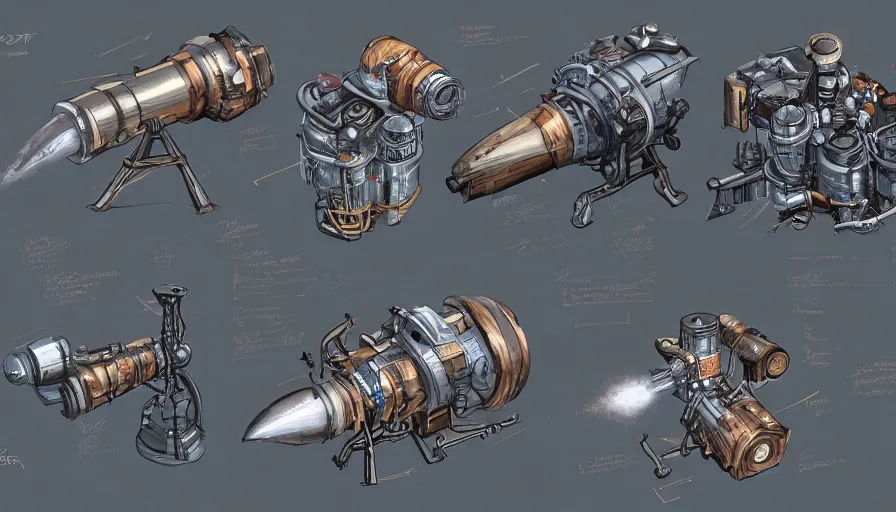 Image similar to visual storytelling, concept art of rocket engines by jama jurabaev, extremely detailed, trending on artstation, high quality, brush stroke