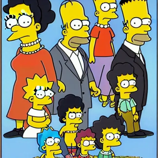 Prompt: the Simpsons family in the style of Studio Ghibli