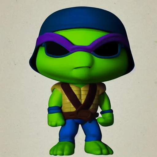 Image similar to teenage mutant ninja turtle as a cute funko pop