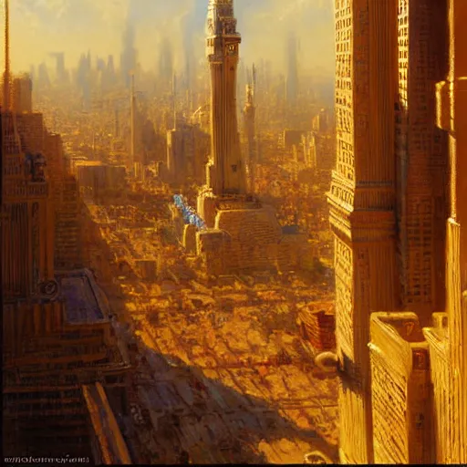 Prompt: babylon the city. highly detailed painting by gaston bussiere, craig mullins, j. c. leyendecker 8 k