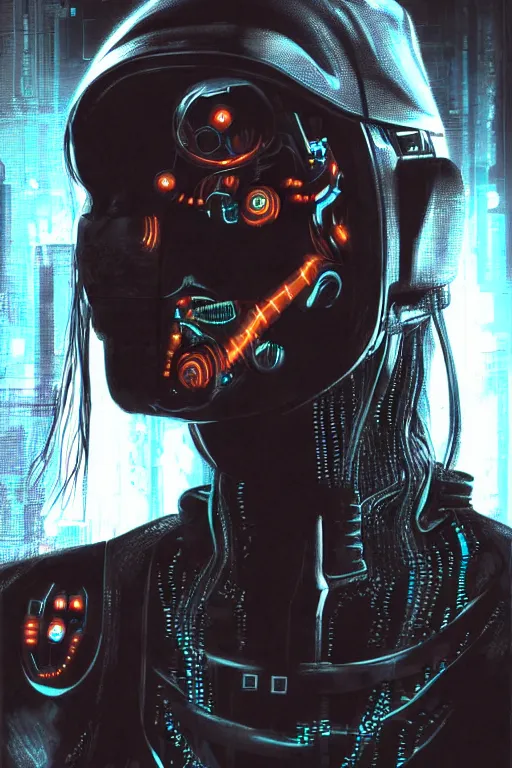 Prompt: a close - up portrait of a cyberpunk cyborg girl, by antonis mor, rule of thirds