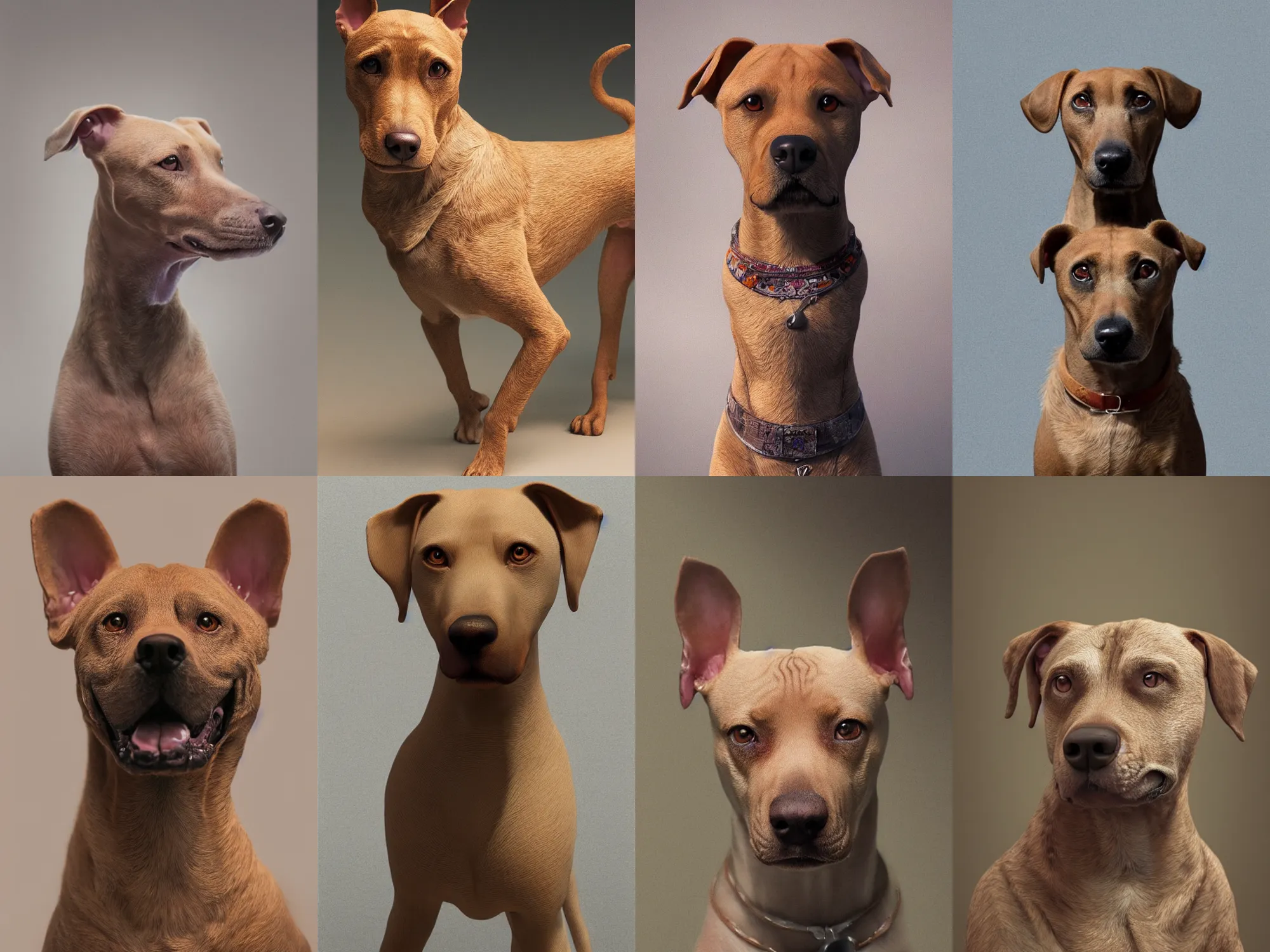 Prompt: super beautiful cute beige mixed dog rhodesian ridgeback intricate artwork by tooth wu and wlop and beeple, greg rutkowski, very coherent symmetrical artwork, cinematic, hyper realism, high detail, octane render, unreal engine, 8 k, vibrant colors, smooth gradients, high contrast, depth of field, aperture f 1. 2