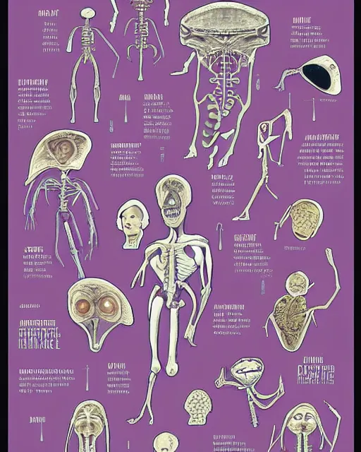 Image similar to anatomy of aliens book page