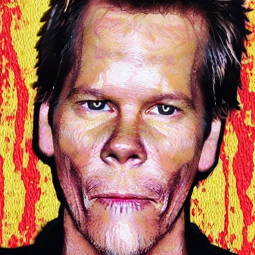 Image similar to kevin bacon made of bacon