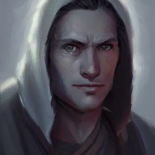 Prompt: portrait of a man by greg rutkowski, young jedi kinght kyp durron from star wars expanded universe, he is about 3 0 years old, highly detailed portrait, digital painting, artstation, concept art, smooth, sharp foccus ilustration, artstation hq