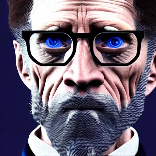 Prompt: willem defoe pretending to be a scientist 4 k, cinematic shot, painting by jama jurabaev, extremely detailed, brush hard, artstation, high quality, brush stroke