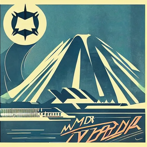 Image similar to “Mid Century Modern Poster of Wakanda”