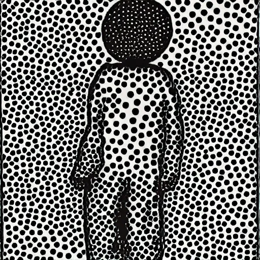 Image similar to poster inspired by Japanese artist yayoi Kusama