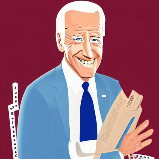 Image similar to joe biden charicature by disney pixar