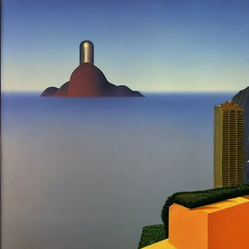 Prompt: rio de janeiro by René Magritte, detailed, 4k