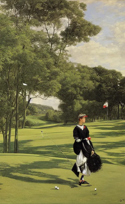 Image similar to morning golf by james jacques joseph tissot