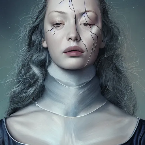 Image similar to painting of a female in a skintight dress, by dan hillier and charlie bowater and pieter claesz 4 k post - processing highly detailed, trending on artstation, cinematic lightning, volumetric lightning, highly detailed, extreme detail, full details, - s 1 5 0