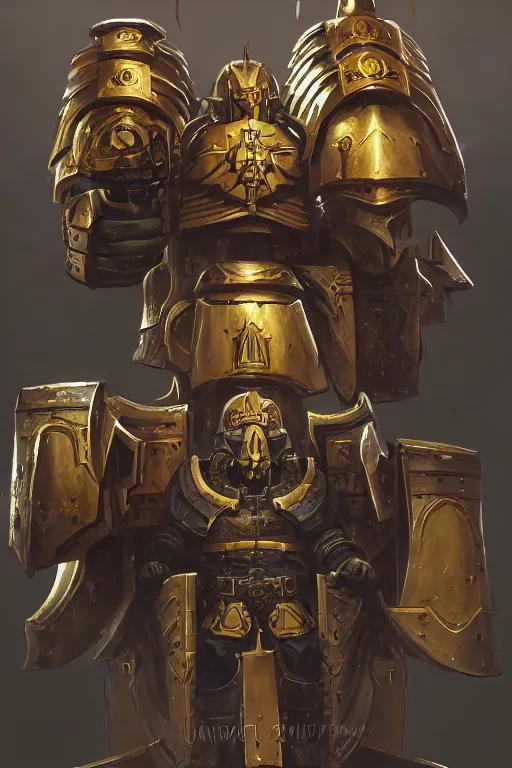 Image similar to armor portrait heros warhammer 4 0 k horus heresy fanart - the primarchs emperor by johannes helgeson animated with vfx concept artist & illustrator global illumination ray tracing hdr fanart arstation zbrush central hardmesh 8 k octane renderer comics stylized