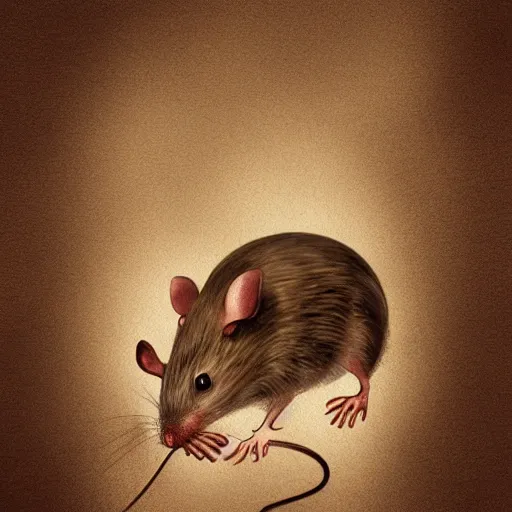 Image similar to surreal lovecraftian mouse