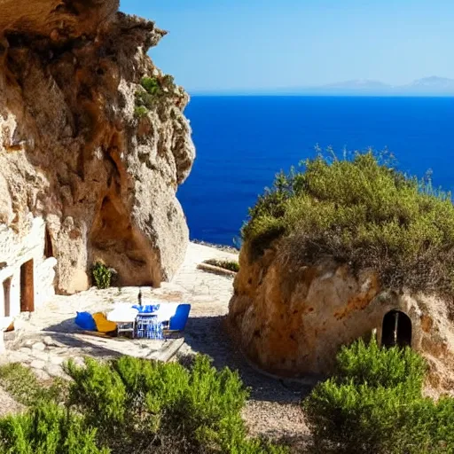 Image similar to greek island cave airbnb most popular